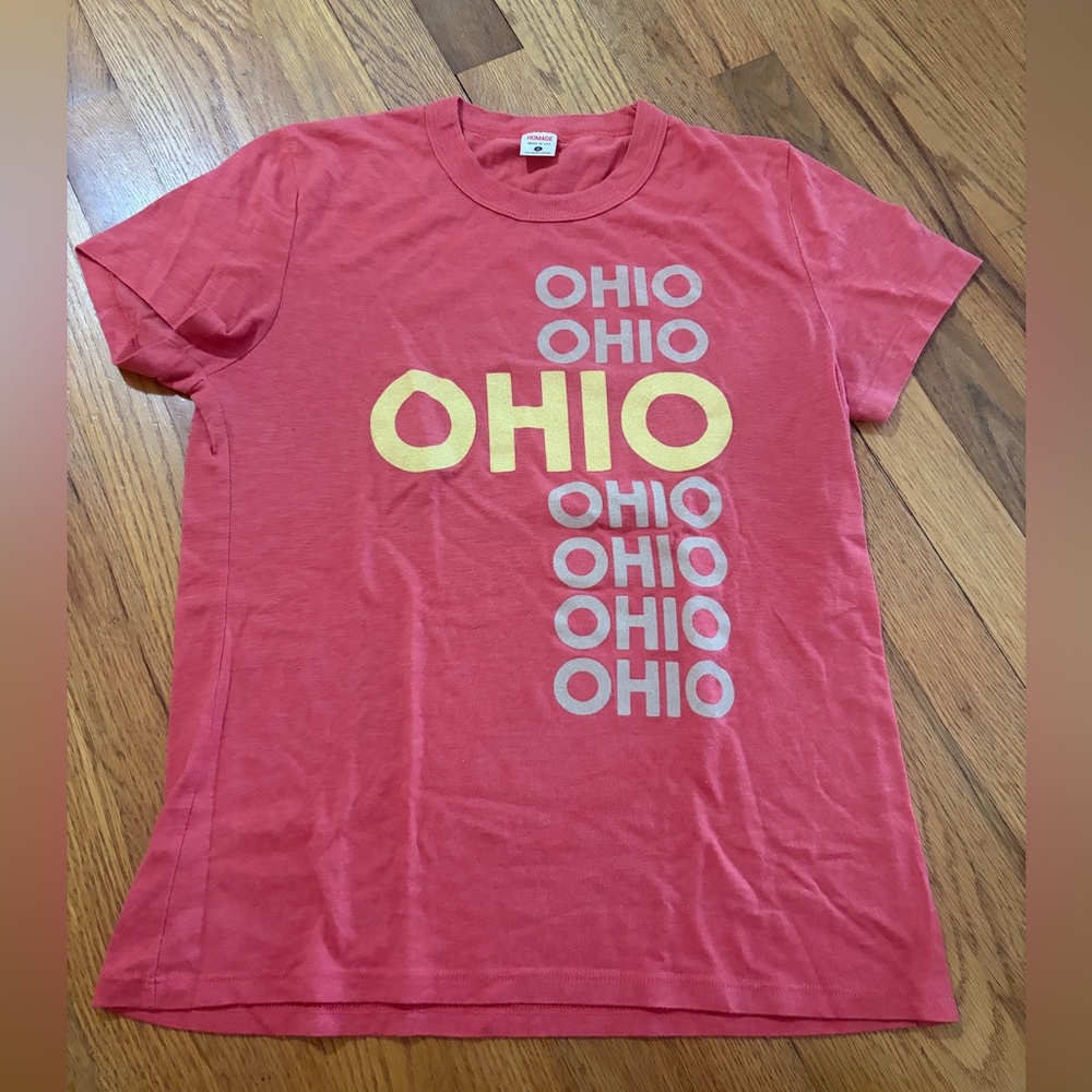 Ohio Homage Red Crew Neck Tee - Women’s Medium